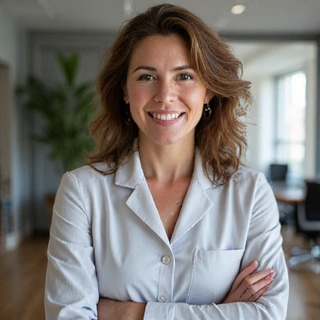 Professional photograph of the nutritionist, Dr. Elara Vance