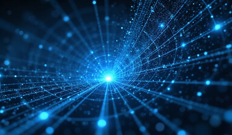 Abstract representation of data flow and connections, symbolizing information sharing and privacy.