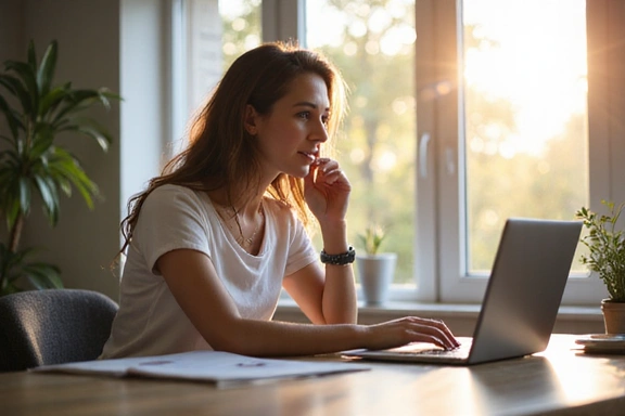 Person looking energetic and focused
